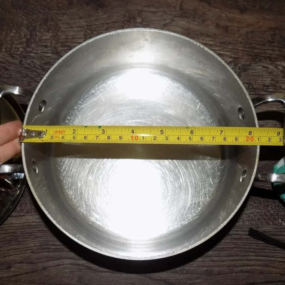 All-Clad 3qt Stock Pot 8in Silver Good Stainless Steel Tri-Ply Bonded with Lid